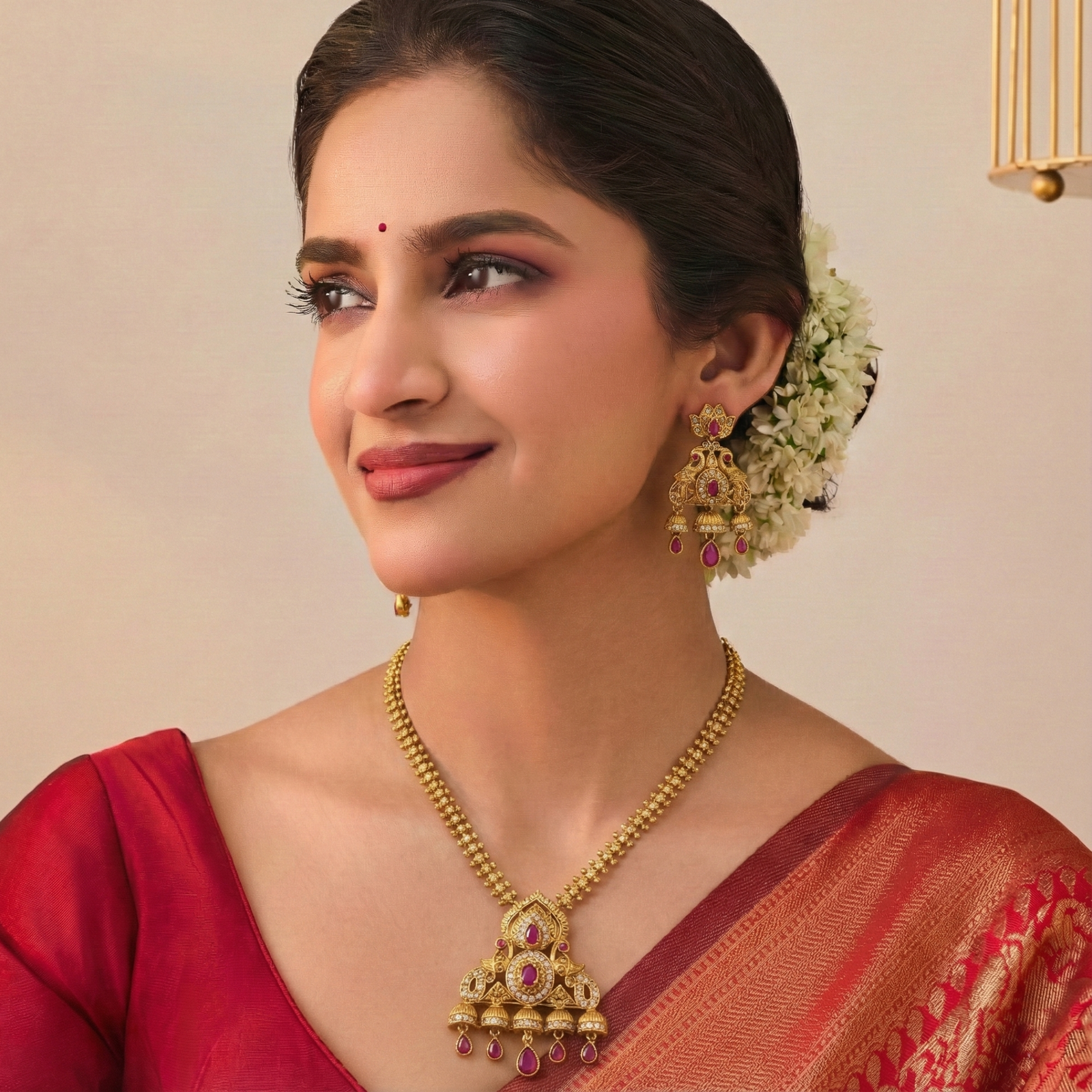 Sunheri Antique Pendant Set