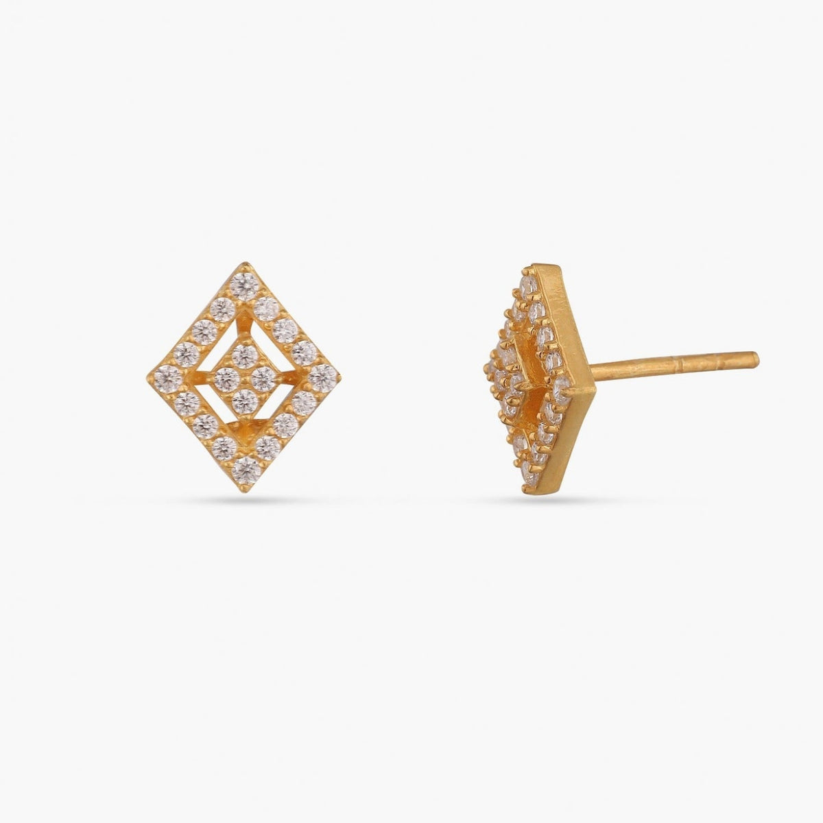 Paris Geometric 925 Silver Stud Earrings