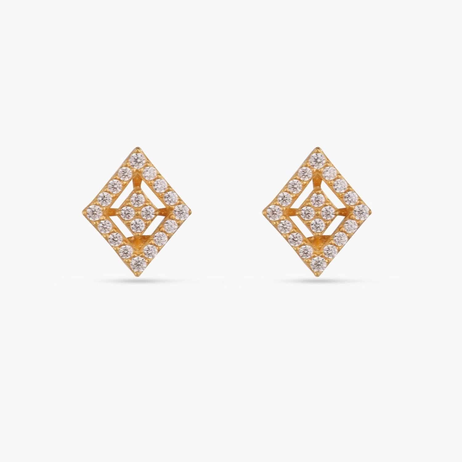 Paris Geometric 925 Silver Stud Earrings
