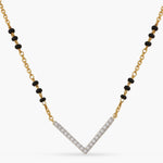 V Shape Elegant Charm CZ 925 Silver Mangalsutra