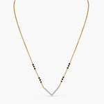 V Shape Elegant Charm CZ 925 Silver Mangalsutra