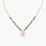 Minimal Floral CZ 925 Silver Mangalsutra