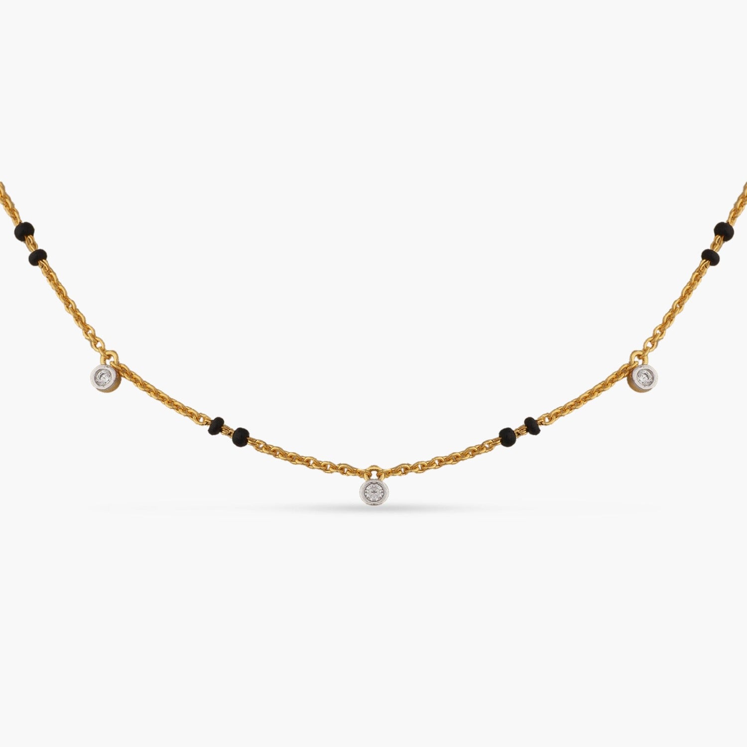Dainty CZ Charms 925 Silver Mangalsutra