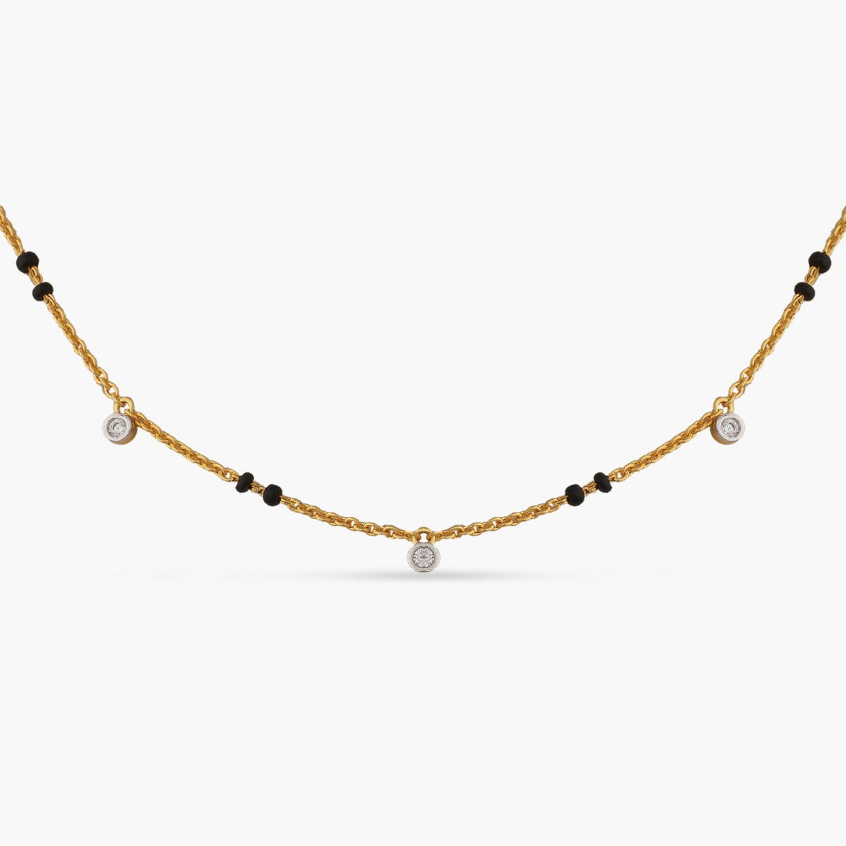 Dainty CZ Charms 925 Silver Mangalsutra