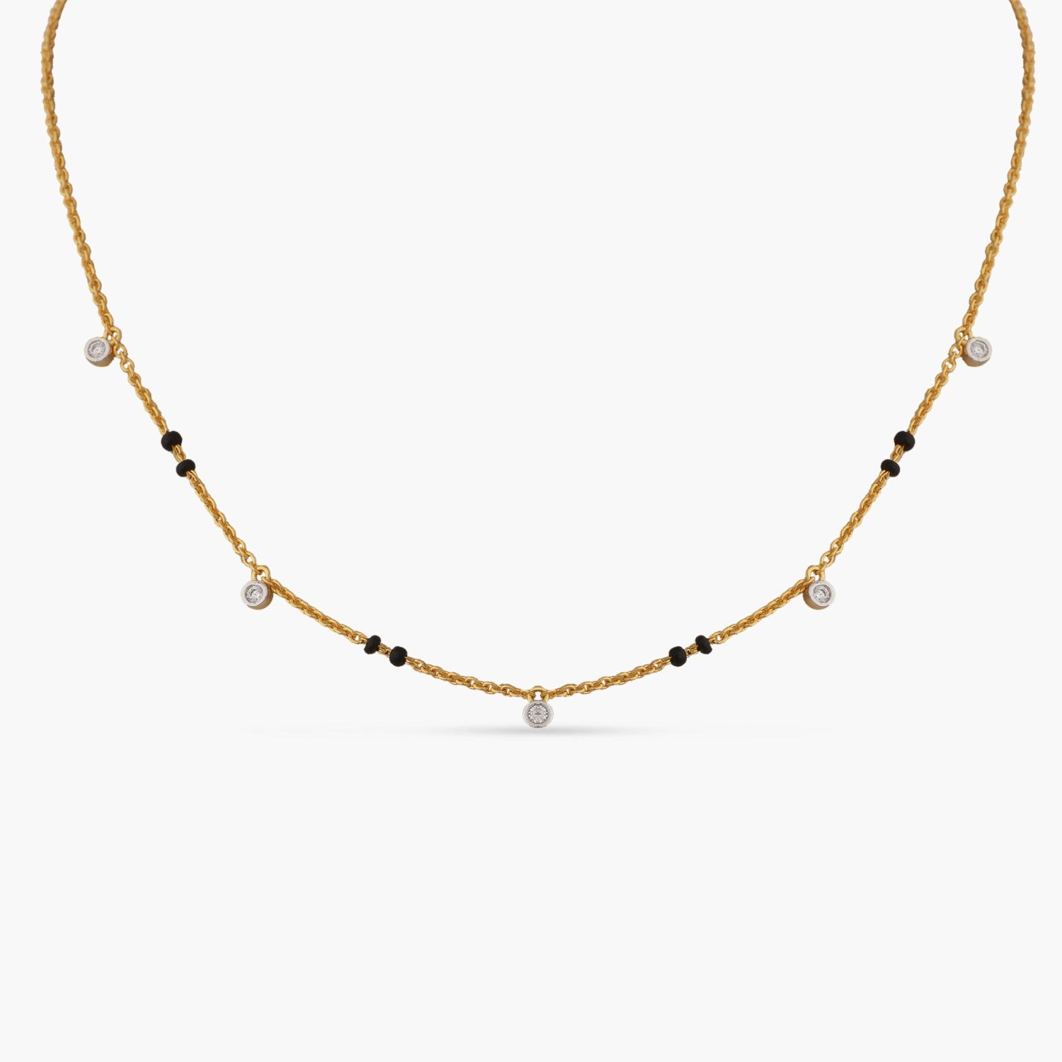 Dainty CZ Charms 925 Silver Mangalsutra