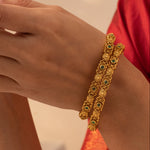 Torsha Antique Floral Bangle
