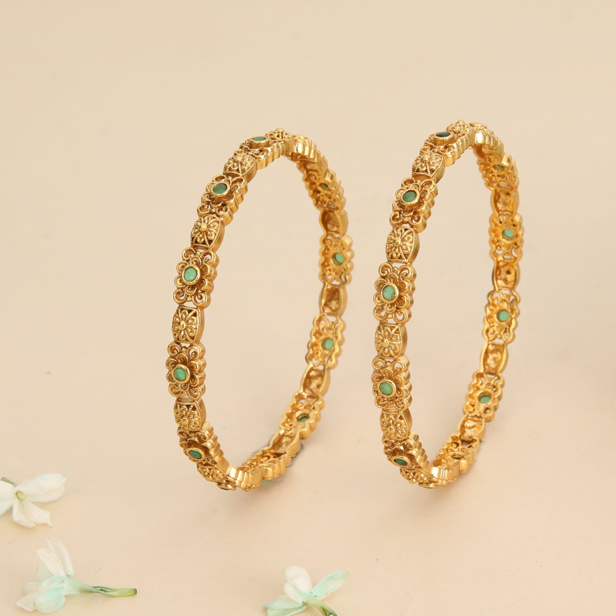 Torsha Antique Floral Bangle