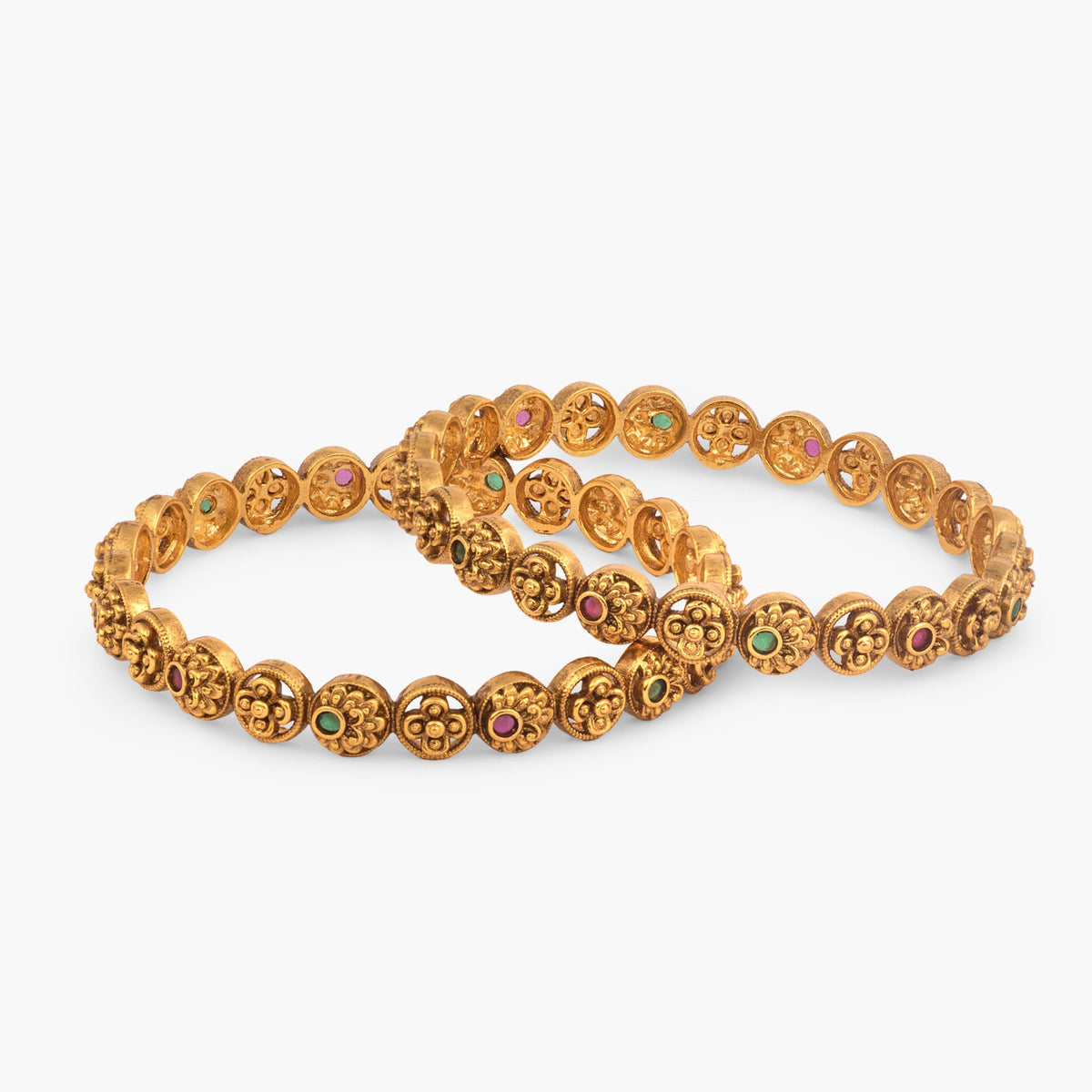 Aarisha Kempu Antique Bangles