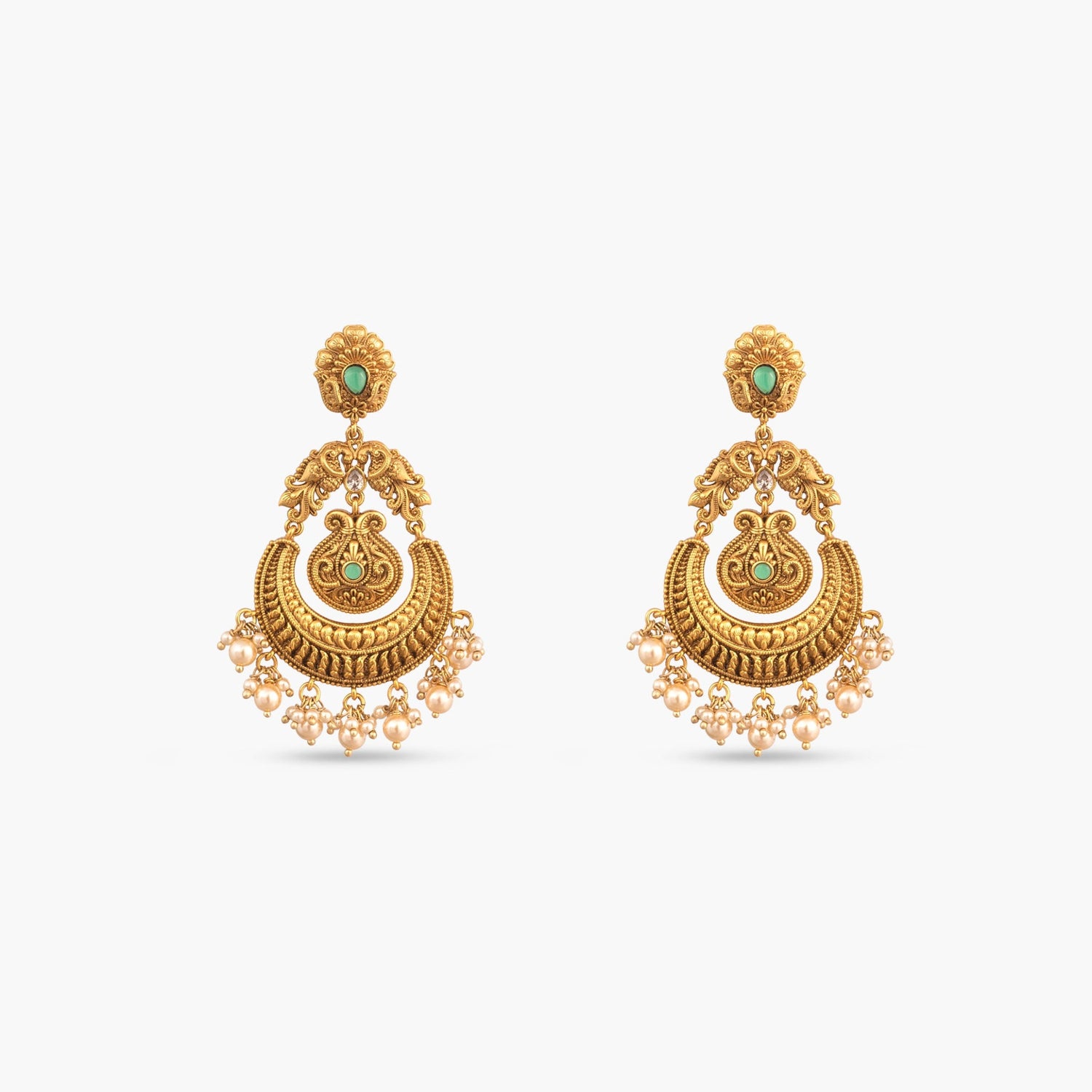 Elina Antique Chandbali Earrings