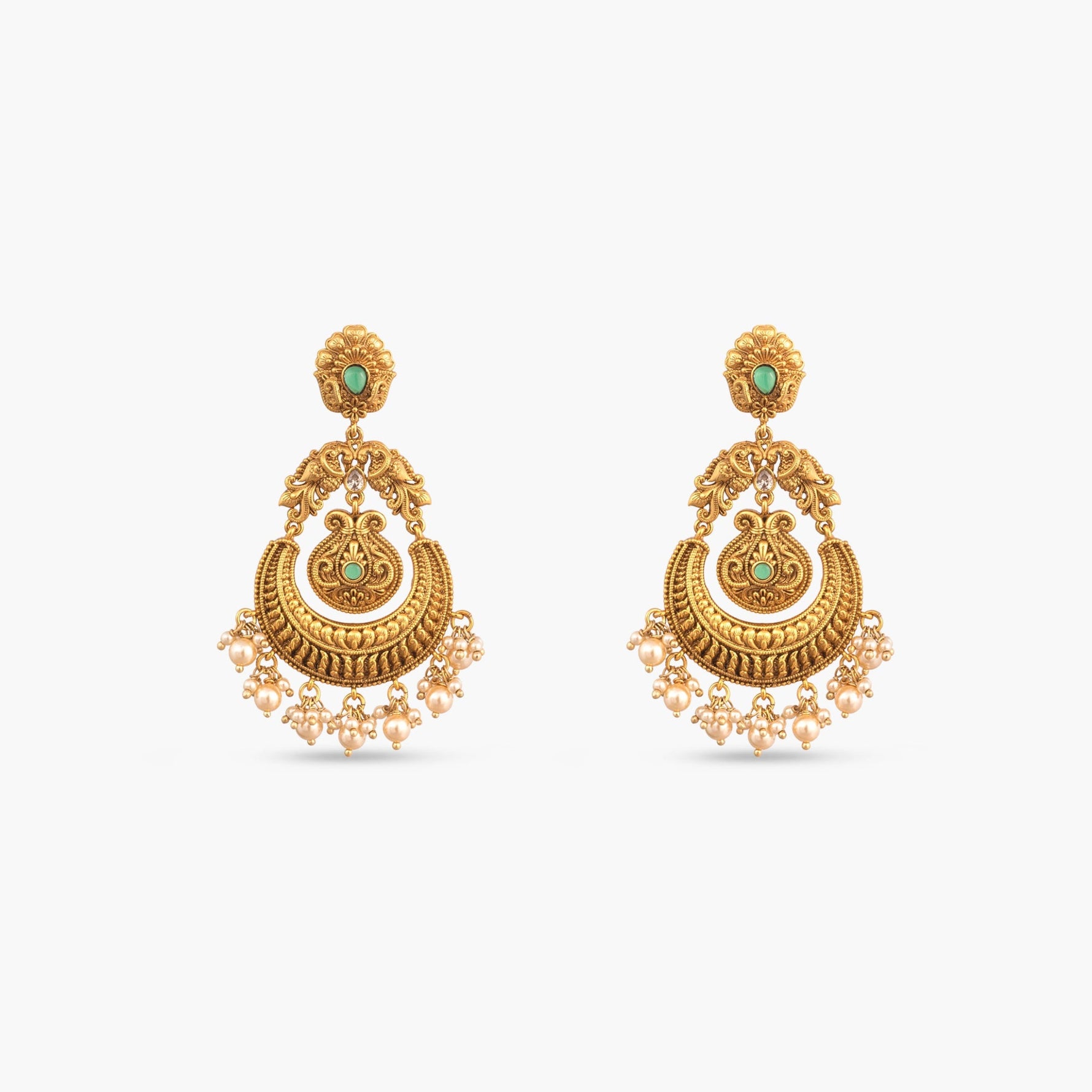 Elina Antique Chandbali Earrings