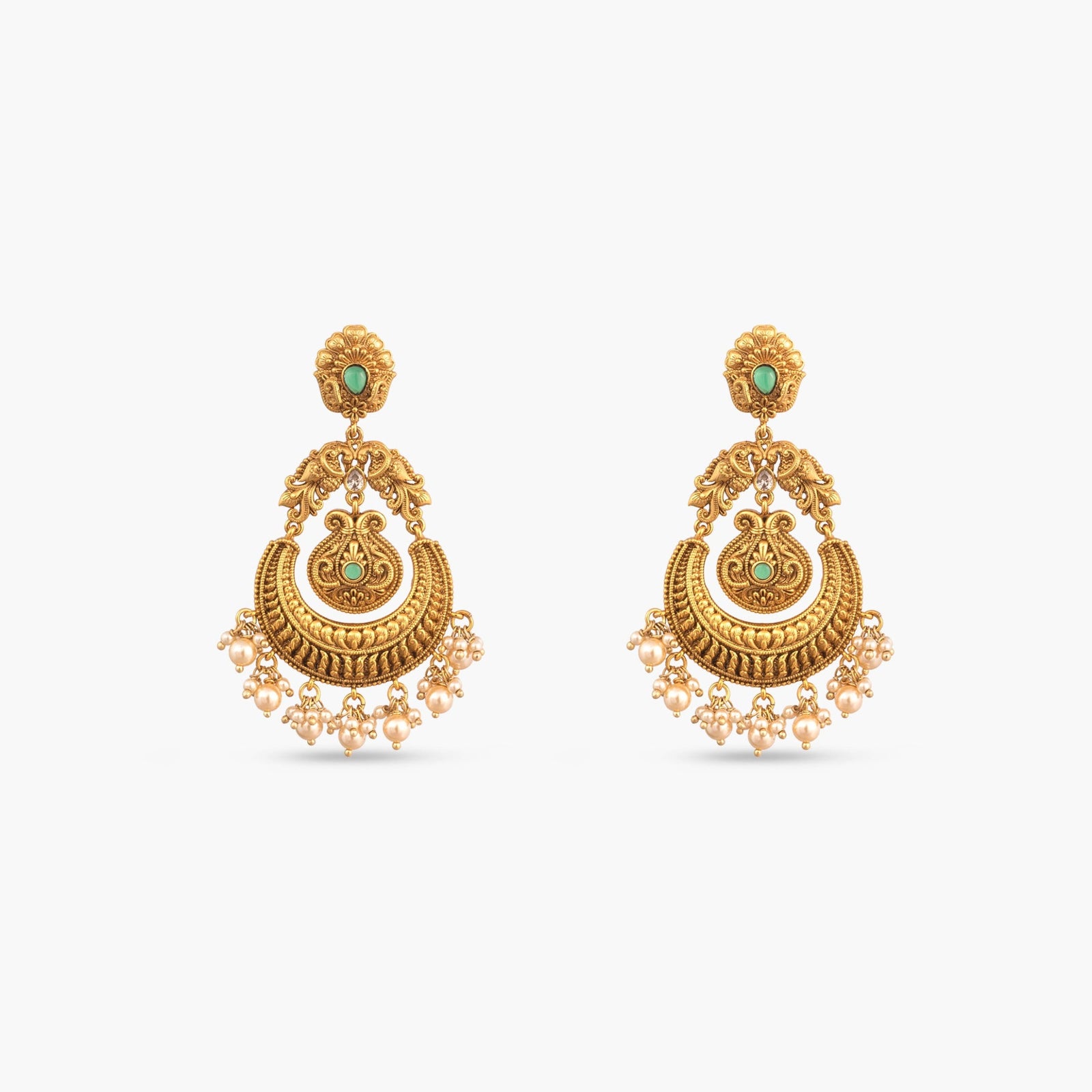 Elina Antique Chandbali Earrings