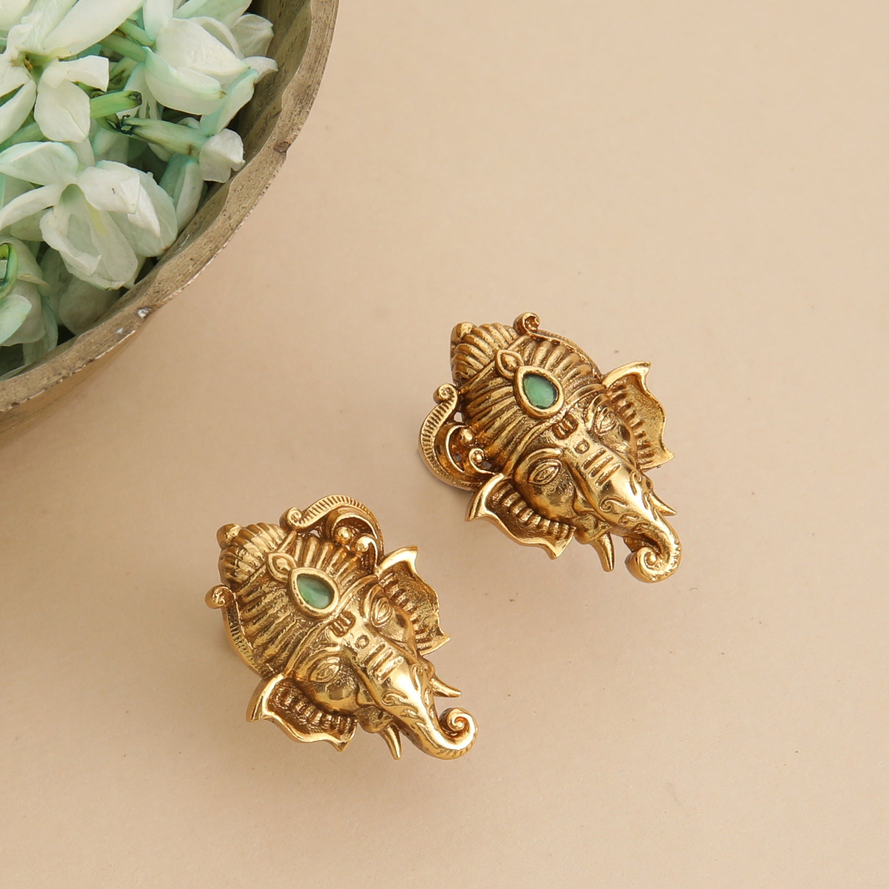 Gajika Antique Stud Earrings