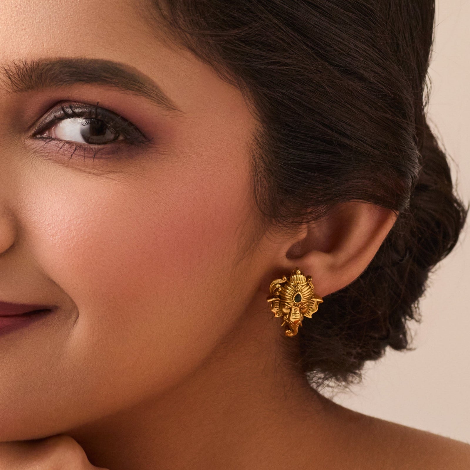 Gajika Antique Stud Earrings