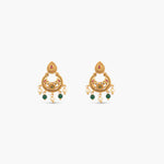 Vamika Antique Floral Chandbali Earrings