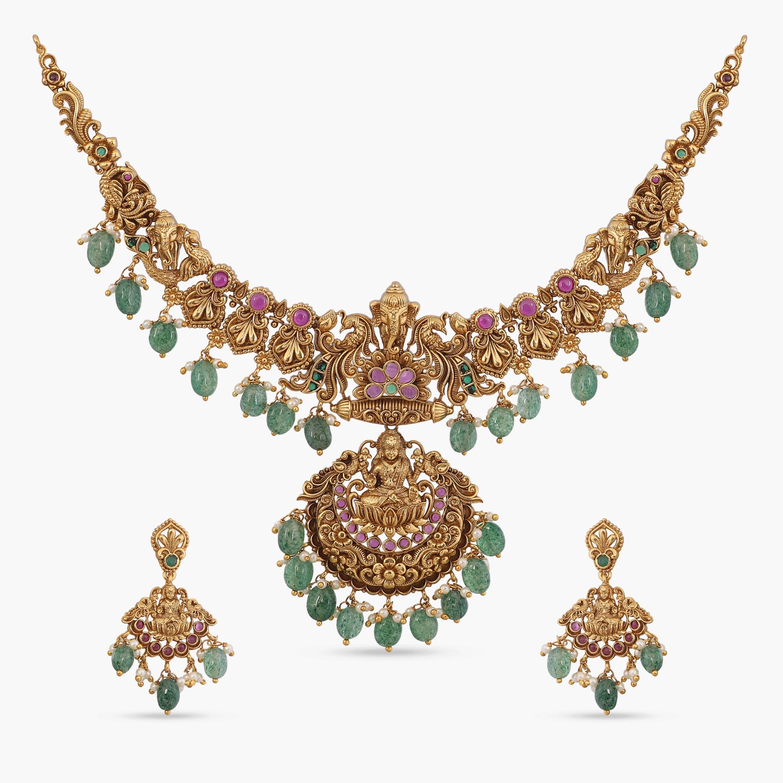 Hridika Antique Necklace Set