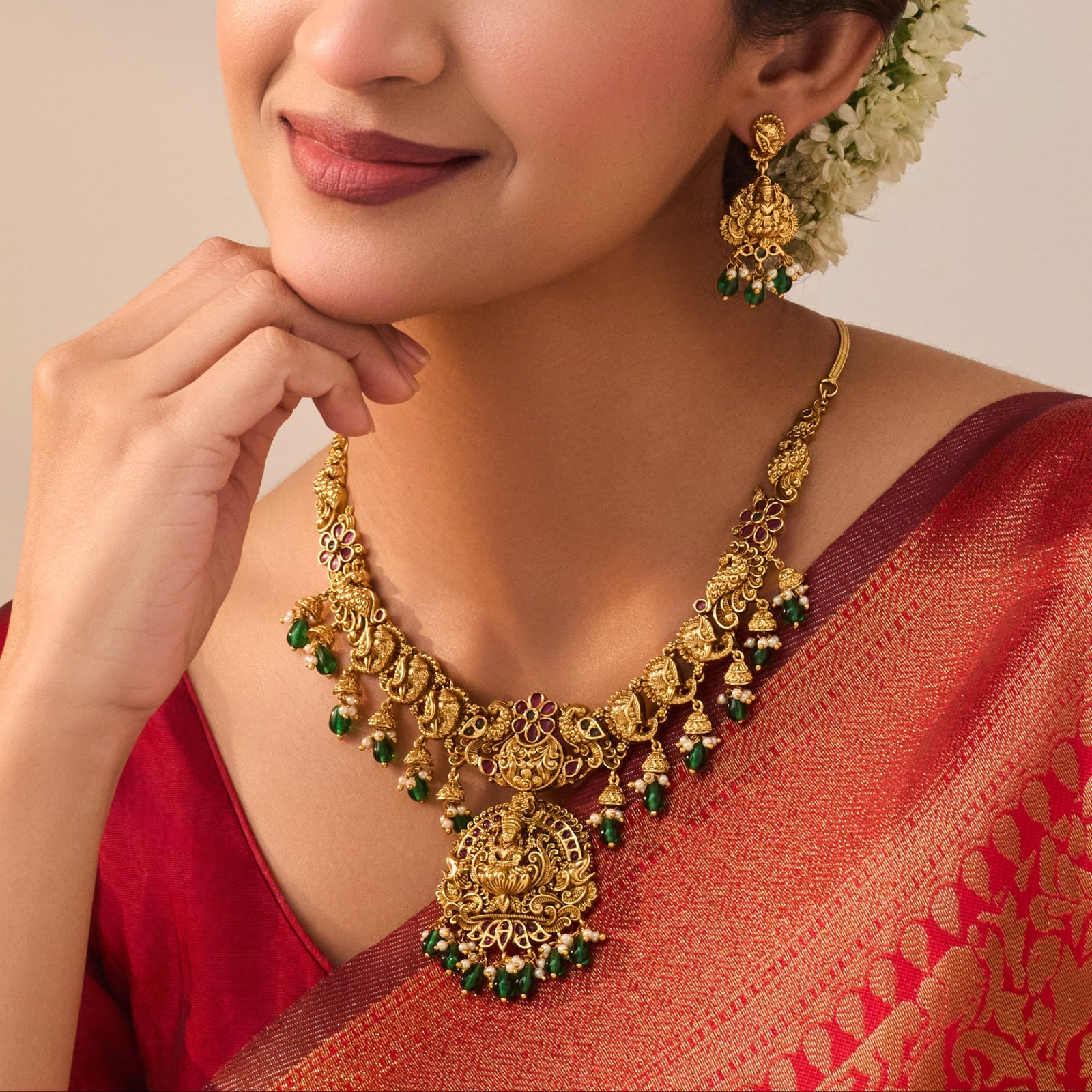 Adhira Antique Necklace set