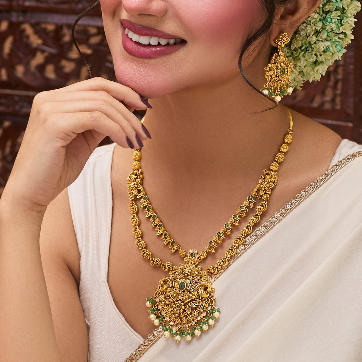 Sharika Antique Layered Necklace Set