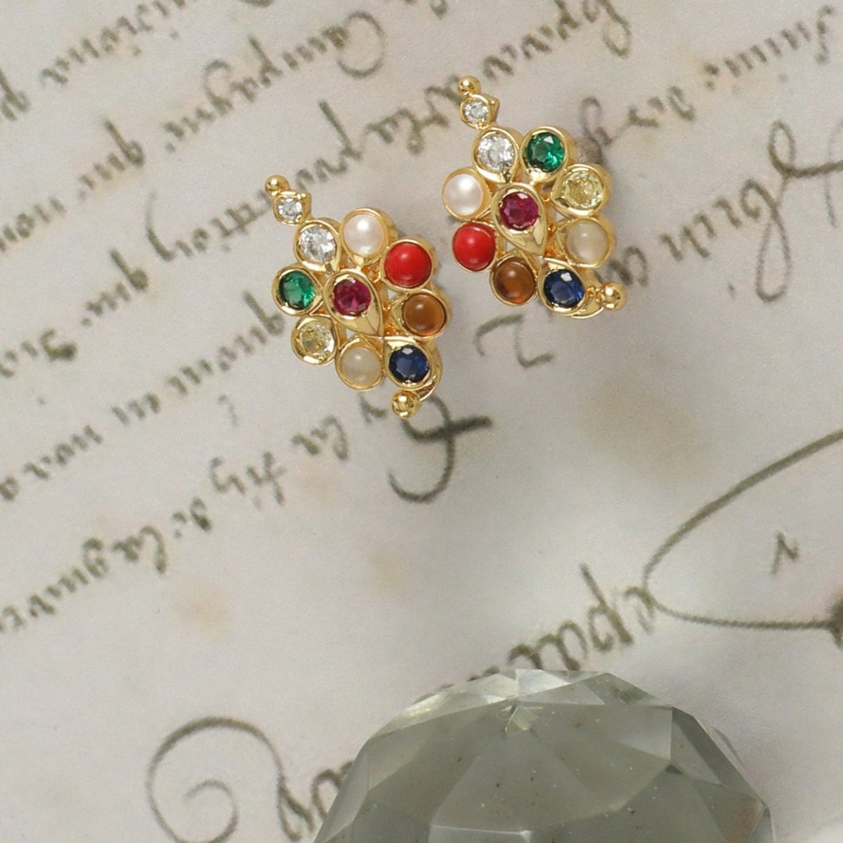 Pushpika Navaratna 925 Silver Stud Earrings