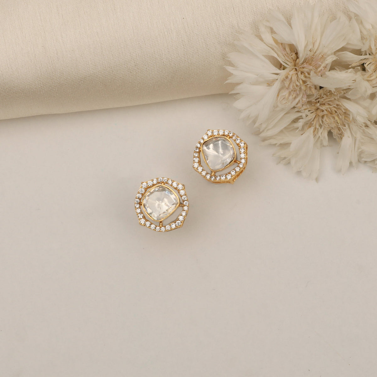 Starburst Moissanite 925 Silver Stud Earrings