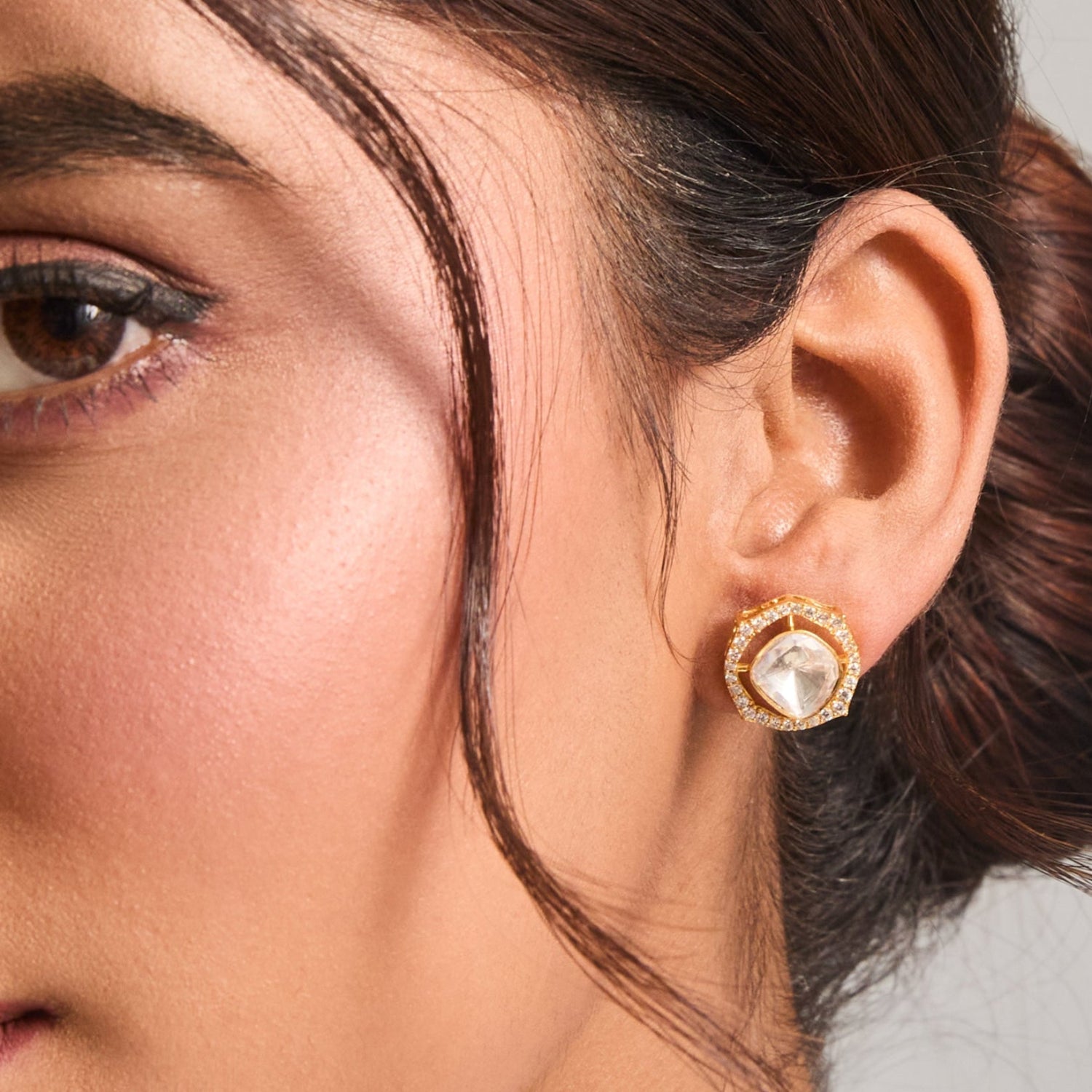 Starburst Moissanite 925 Silver Stud Earrings