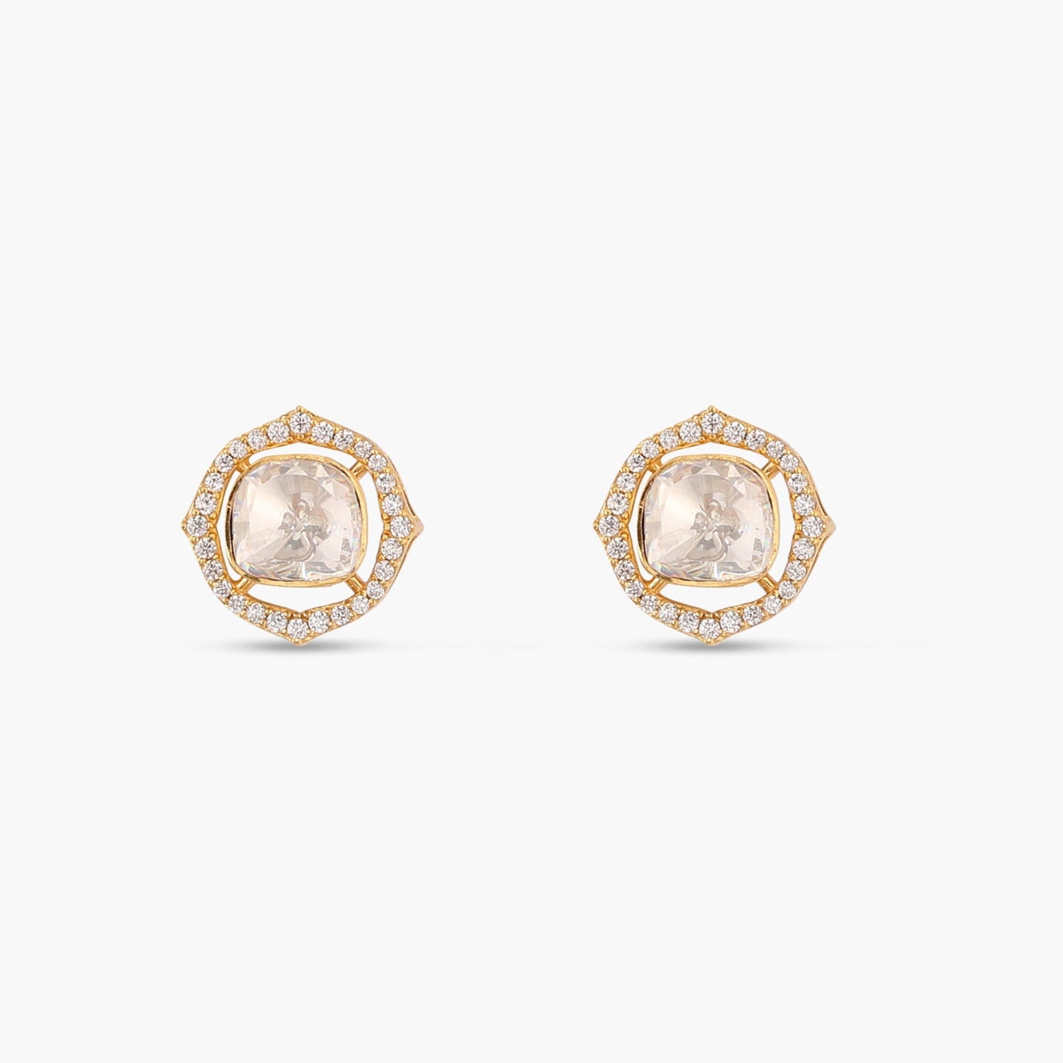 Starburst Moissanite 925 Silver Stud Earrings