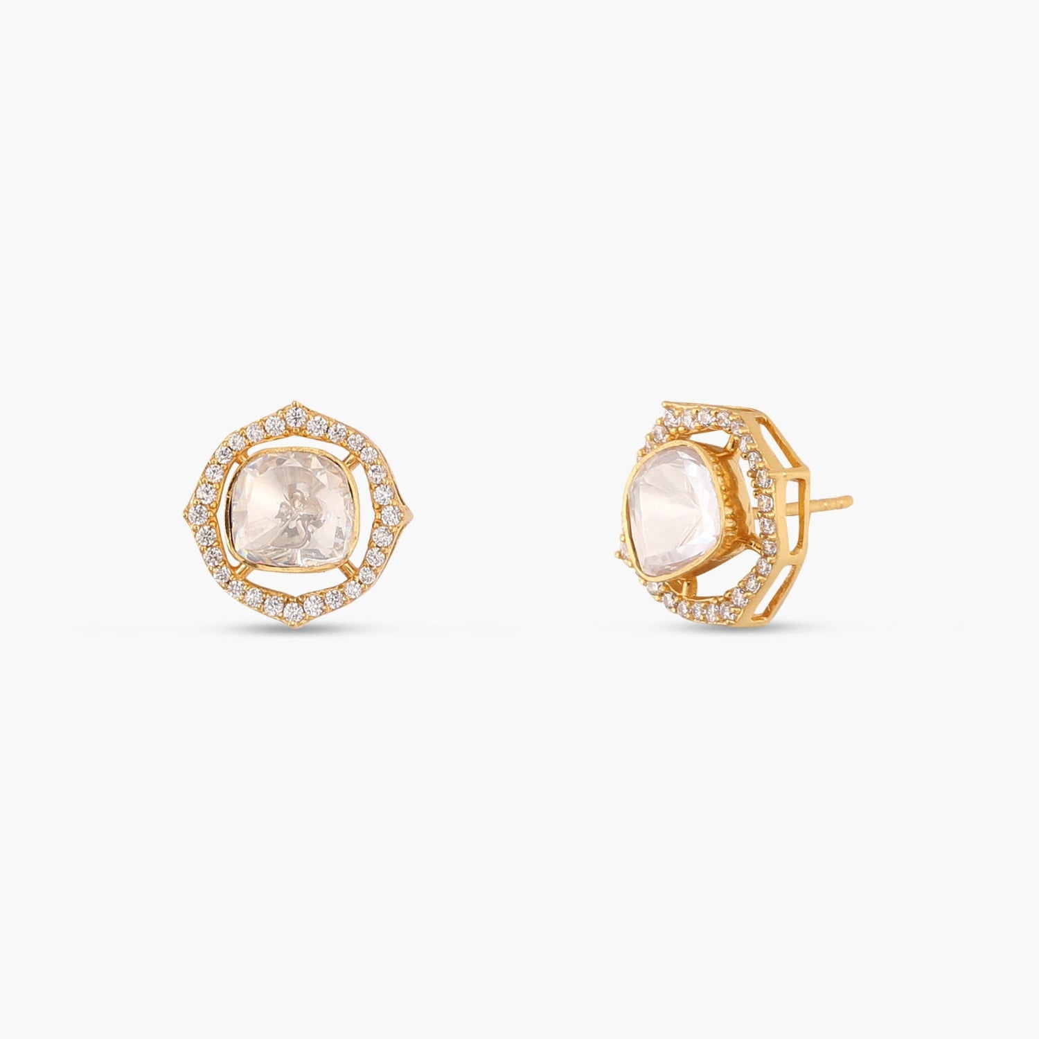 Starburst Moissanite 925 Silver Stud Earrings