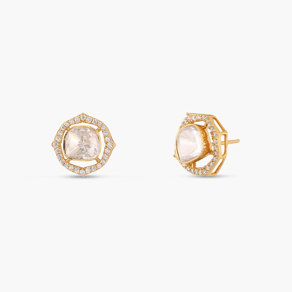 Starburst Moissanite 925 Silver Stud Earrings