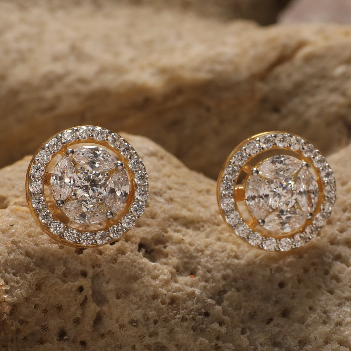 Lena CZ Moonlight 925 Silver Studs
