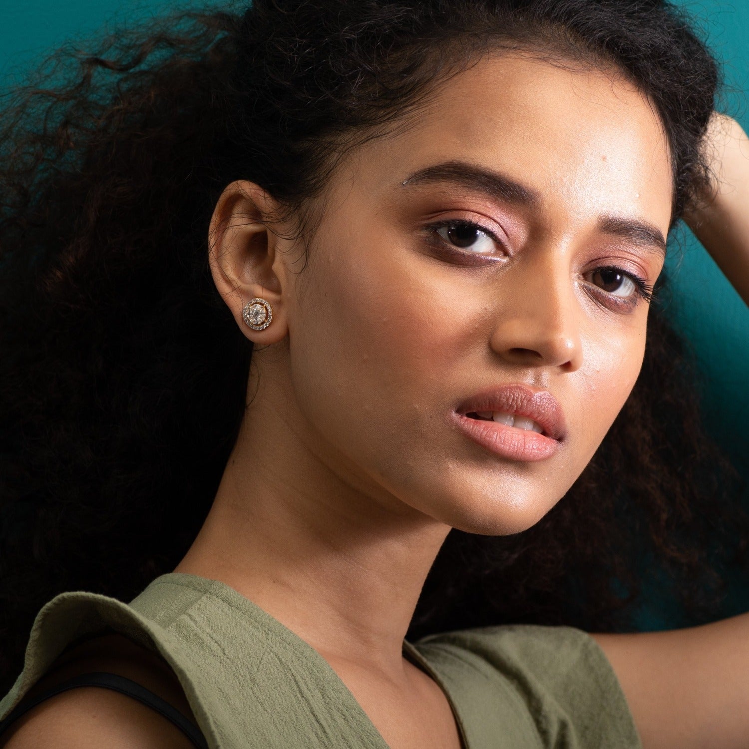 Lena CZ Moonlight 925 Silver Studs