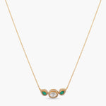 Mystic Green Moissanite 925 Silver Necklace