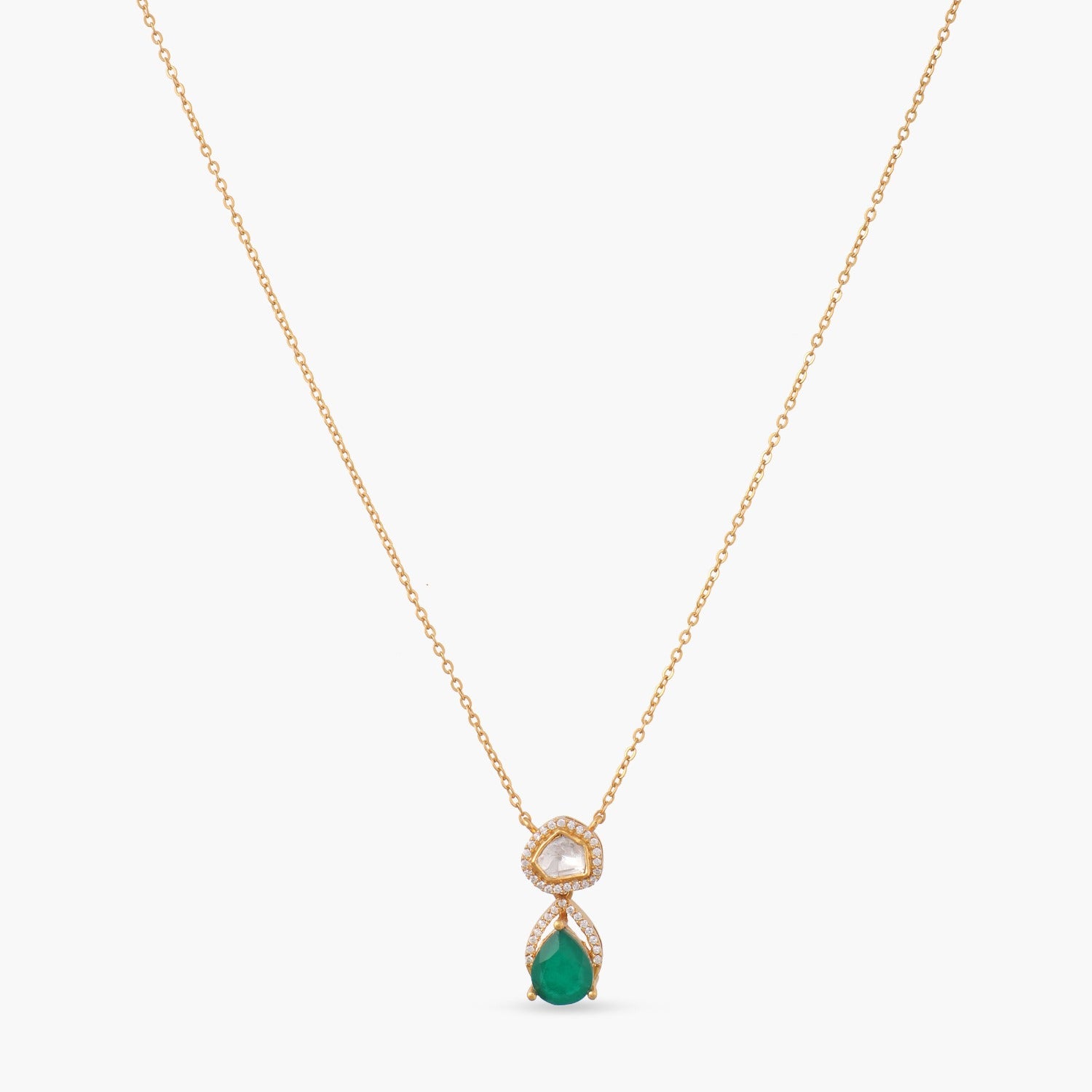 Mystic Elegance Moissanite 925 Silver Pendant Necklace