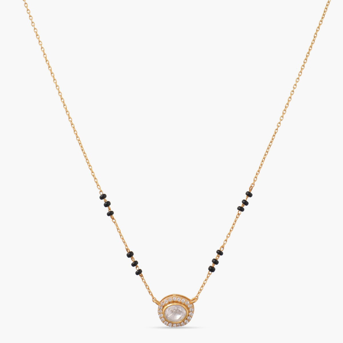 Classic Moissanite 925 Silver Mangalsutra Necklace