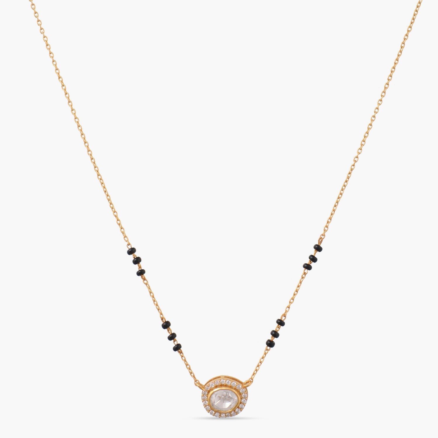 Classic Moissanite 925 Silver Mangalsutra Necklace