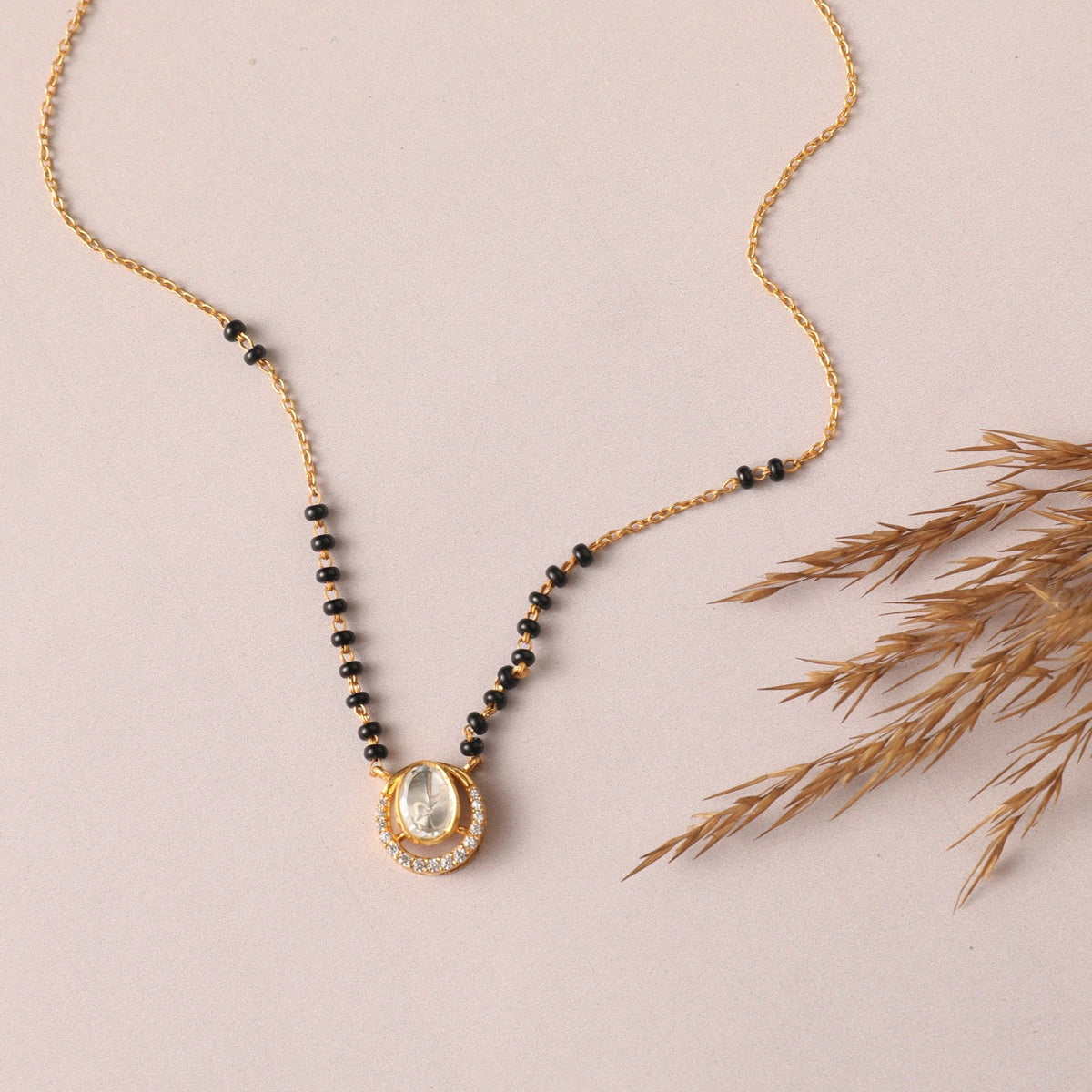Serenity Moissanite 925 Silver Mangalsutra Necklace
