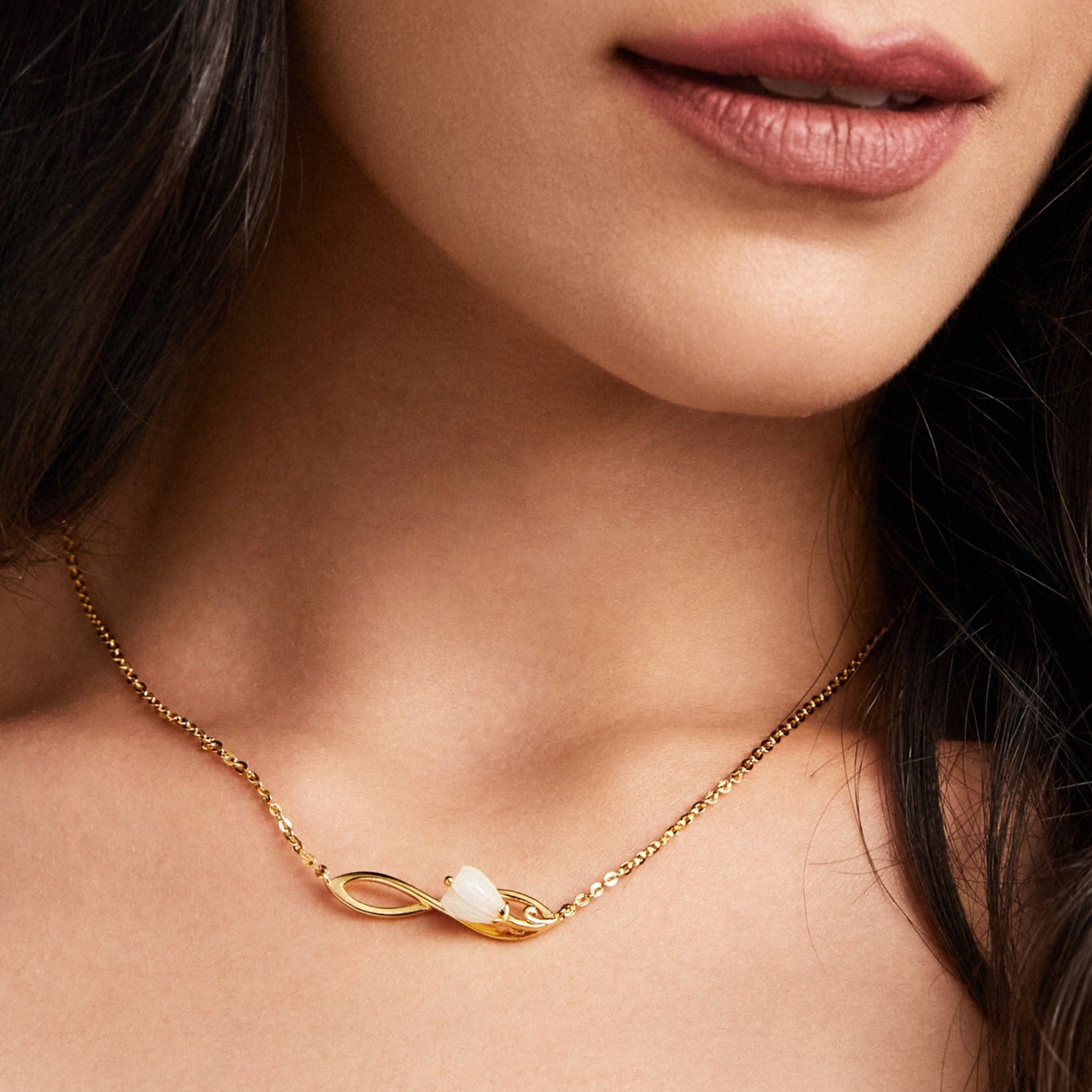 Tulip Infinity 925 Silver Pendant Necklace