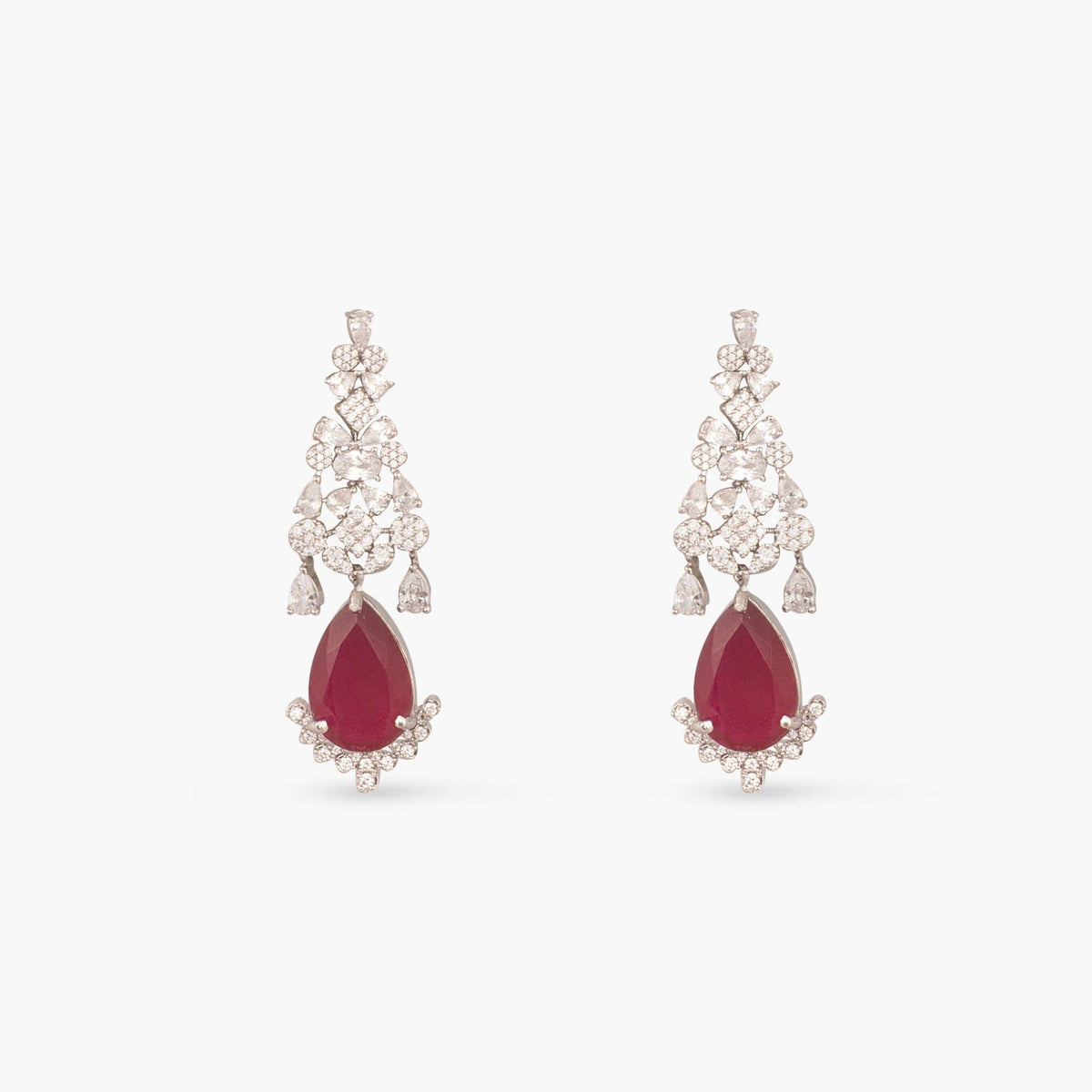 Ruhi Nakshatra CZ Red Choker Set