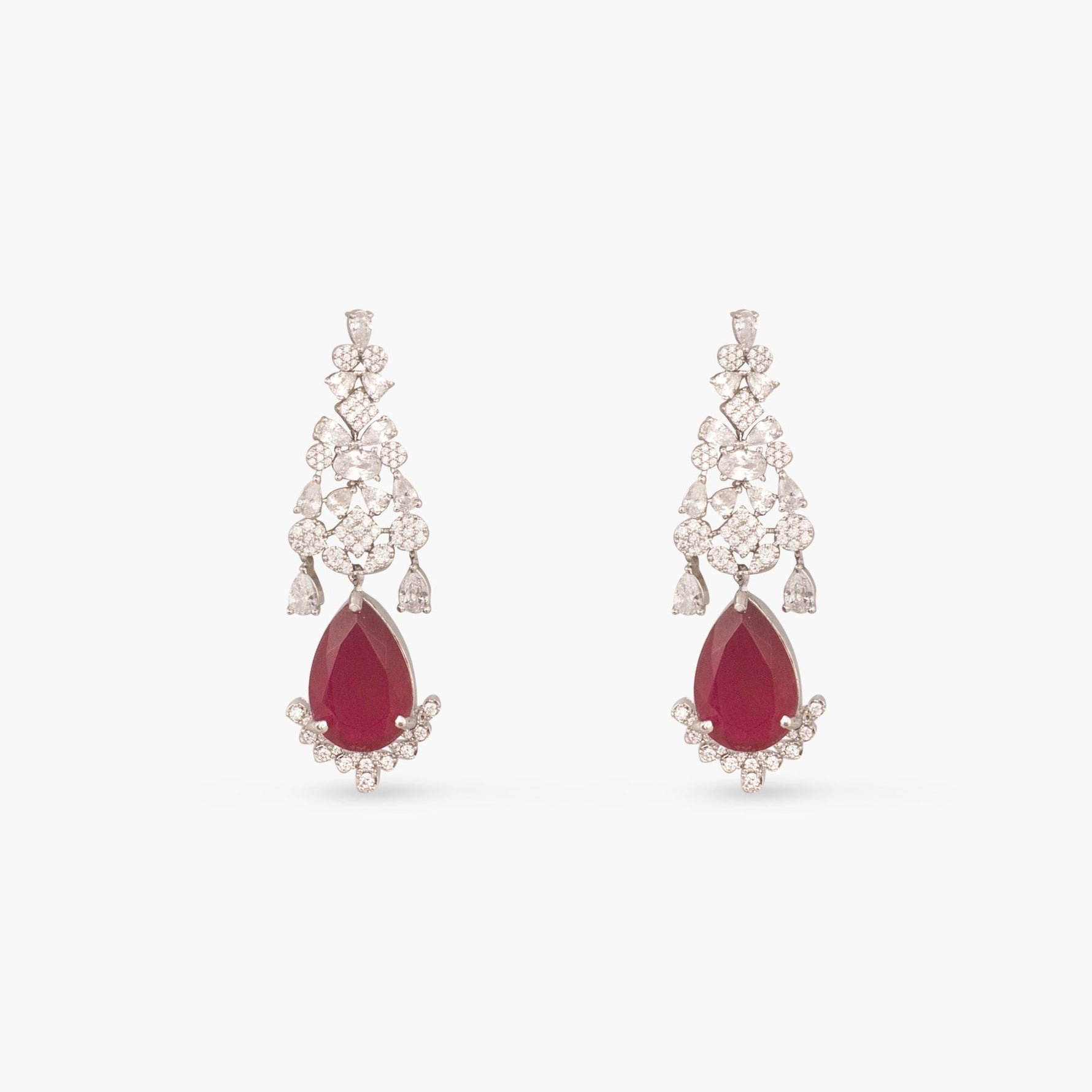 Ruhi Nakshatra CZ Red Choker Set