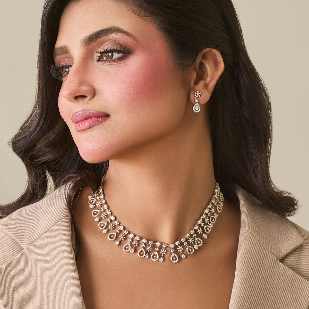 Aina Nakshatra CZ Necklace Set