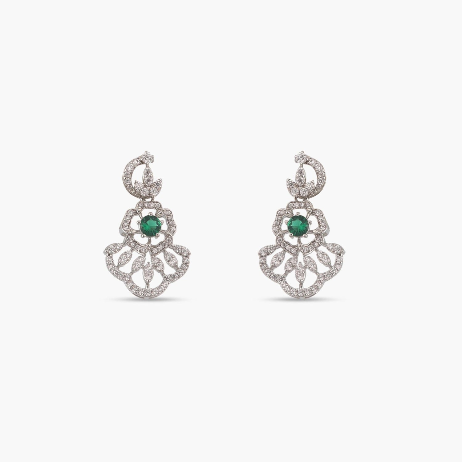 Emerald Nakshatra CZ Necklace Set