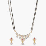 Classic White Red Black Beads Necklace Set