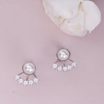 Pearl Glow CZ Stud Earrings