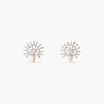 Floral Pearl Nakshatra CZ Stud Earrings