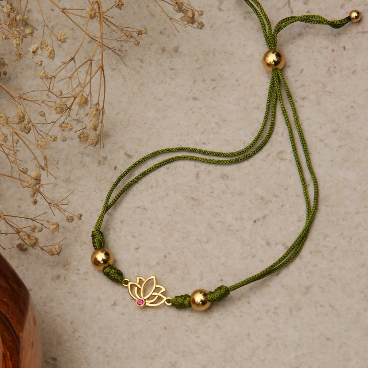 Pankaj Gold Plated Silver Rakhi