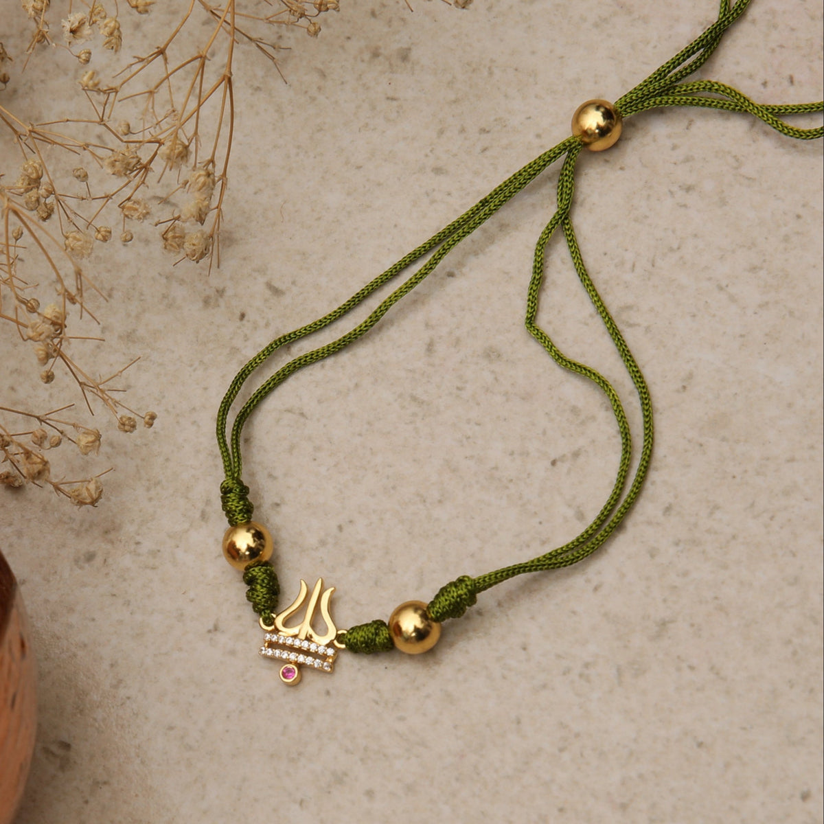 Bhairav Gold Plated Silver Rakhi