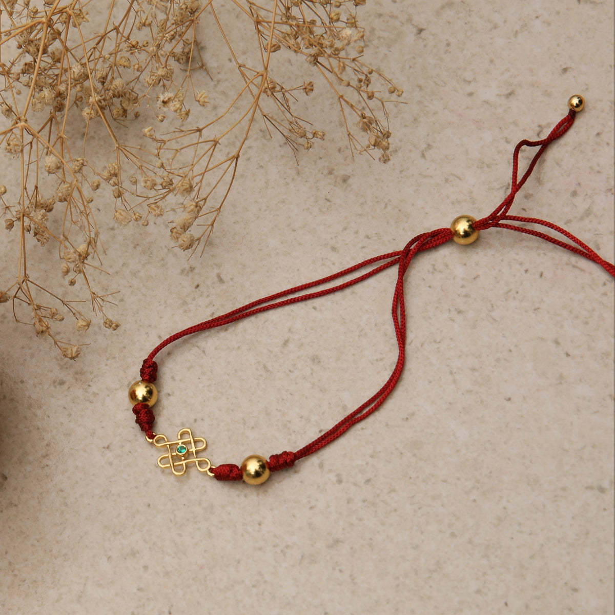 Mandala Gold Plated Silver Rakhi