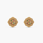 Vritika Antique Floral Stud Earrings