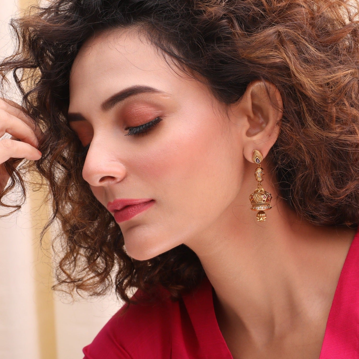 Dia Antique Jhumka Earrings