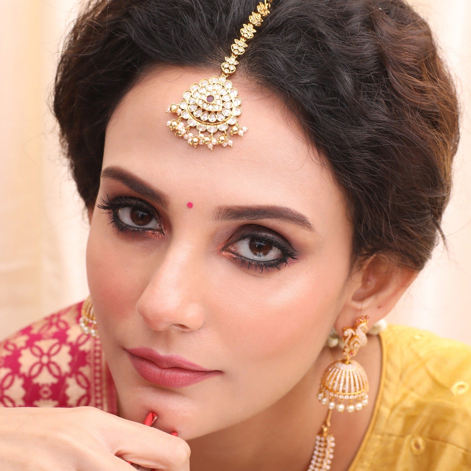 Shalini Antique Floral Maang Tikka