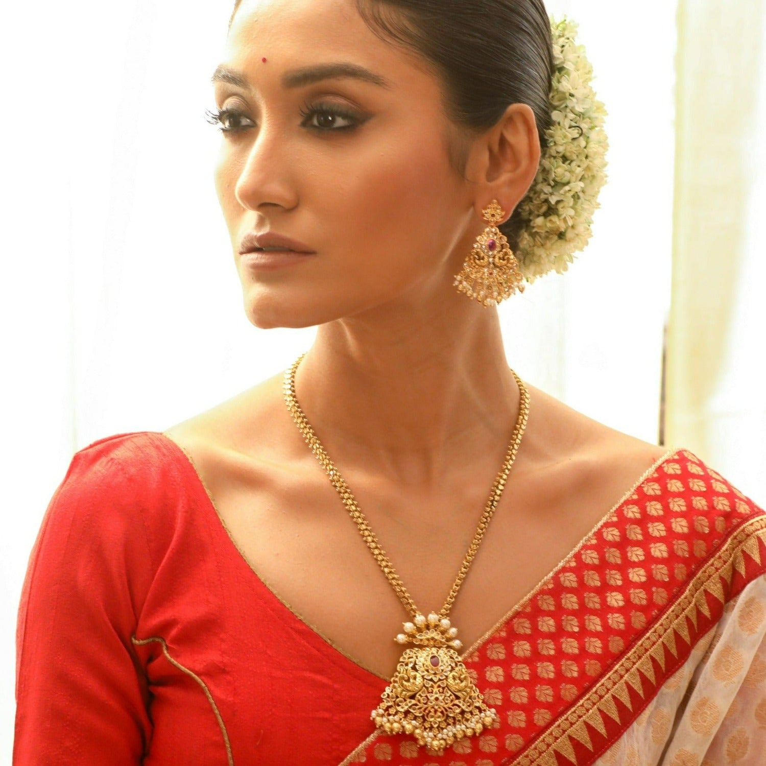 Anusha Nakshatra CZ Pendant Set