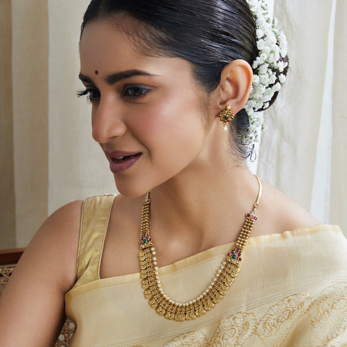 Parag Antique Coin Necklace Set